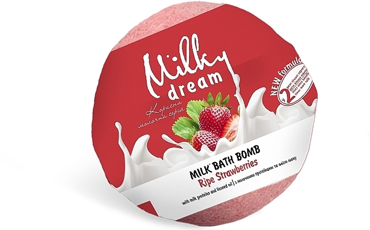Бомбочка для ванн "Білий персик" з молочними протеїнами - Milky Dream — фото N1