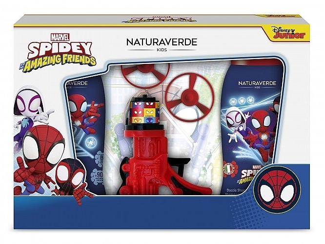 Набір - Naturaverde Kids Spidey (sh/gel/250ml + shm/250ml + acc) — фото N1