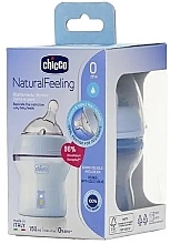 Бутылочка пластиковая 150 мл, с силиконовой соской, с 0 месяцев, голубая - Chicco Natural Feeling — фото N2