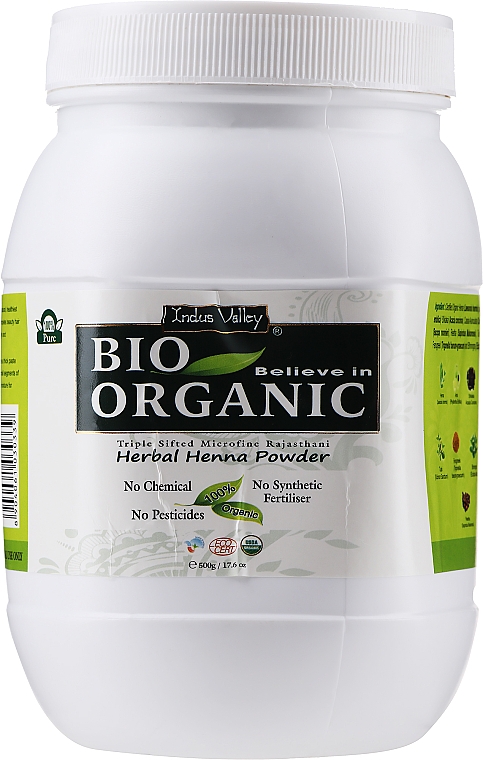 Натуральний порошок з біотрав і біохни - Indus Valley Bio Organic — фото N1