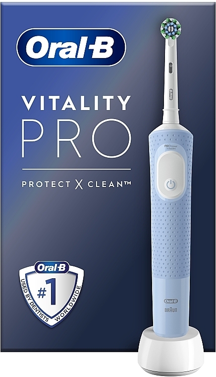 Электрическая зубная щетка, голубая - Oral-B Vitality Pro Protect X Clean Blue — фото N1