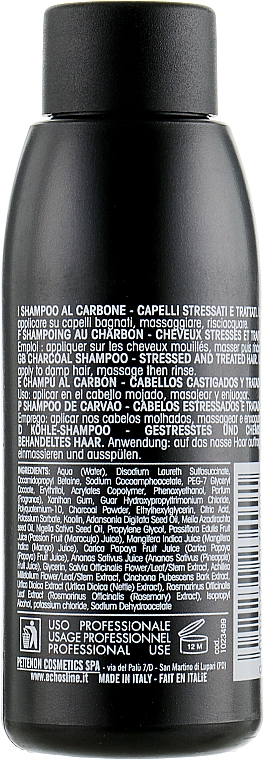 Шампунь з активованим вугіллям - Echosline 9 Charcoal Shampoo — фото N3