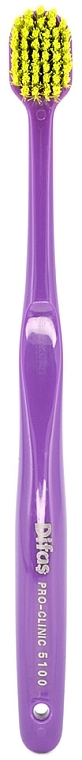 Зубная щетка "Ultra Soft" 512063, фиолетовая с салатовой щетиной, в кейсе - Difas Pro-Clinic 5100 — фото N3