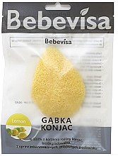 Спонж для умывания, капля "Лимон" - Bebevisa Konjac Sponge — фото N1