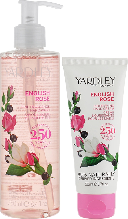 Набор - Yardley English Rose (h/cr/50ml + h/wash/250ml) — фото N2