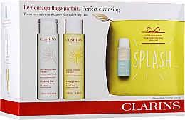 Парфумерія, косметика Набір - Clarins Xmas Trousse Demaquillage (milk/200ml + lotion/200ml)