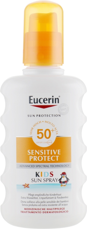 Сонцезахисний спрей для дітей з фактором УФ-захисту SPF 50 - Eucerin Kids Sun Spray 50+ — фото N1