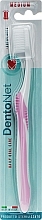 Зубная щетка, средней жесткости, розовая - Dentonet Pharma — фото N1