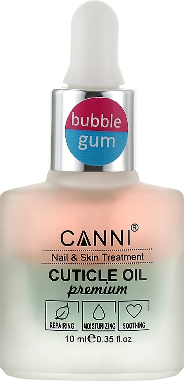 Олія для кутикули двофазна "Bubble Gum" - Canni Cuticle Oil Premium