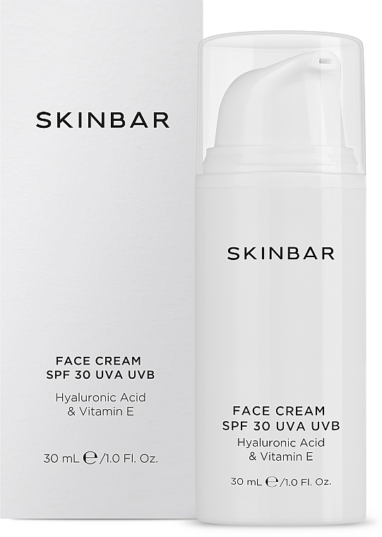 Крем для лица солнцезащитный с SPF 30 - SKINBAR SPF 30 UVA & UVB Face Cream