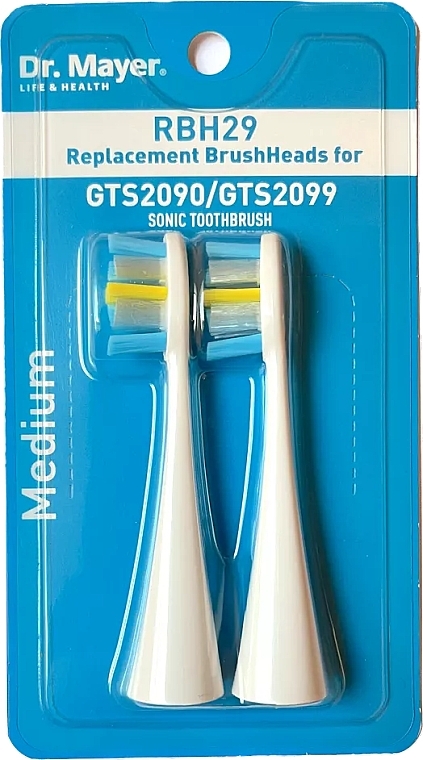 Насадки для зубної щітки GTS2090/GTS2099, середньої жорсткості - Dr. Mayer — фото N1
