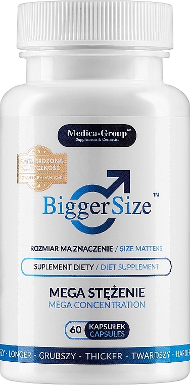 Капсулы для увеличения полового члена - Medica-Group Bigger Size Diet Supplement — фото N1