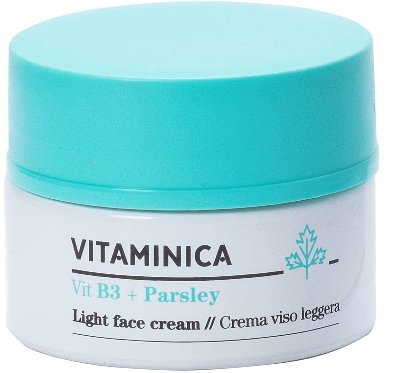 ПОДАРУНОК! Легкий крем для обличчя - Bioearth Vitaminica Vit B3 + Parsley Light Face Cream (пробнік) — фото N1