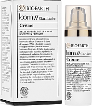 Отбеливающий крем для лица с экстрактом слизи улитки с легкой текстурой - Bioearth Loom Creme Clarifiante — фото N2