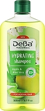 Шампунь зволожувальний "Apple & Aloe Vera" - DeBa Natural Beauty Shampoo Hydrating — фото N1
