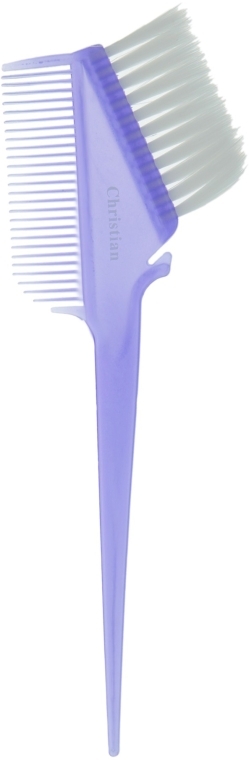 Кисточка для окрашивания волос с расческой, СТВ-277, фиолетовая - Christian — фото N1