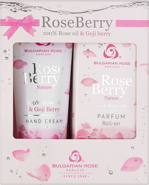 Крем для рук - Bulgarska Rosa Rose Berry Nature (h/cr/75ml + parfum/9ml) — фото N1