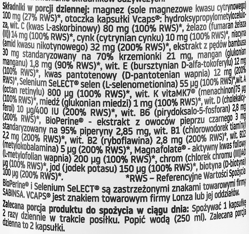 Харчова добавка "Multivit Max" 60 шт. - Pharmovit Clean Label — фото N2