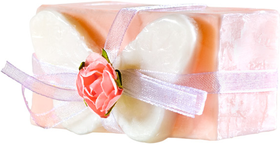 Гліцеринове декоративне мило "Рожевий метелик" - Organique Soaps — фото N1
