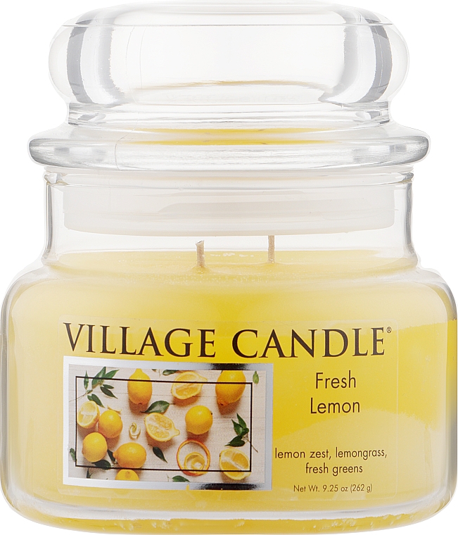 Ароматическая свеча в банке "Свежий лимон" - Village Candle Fresh Lemon — фото N2