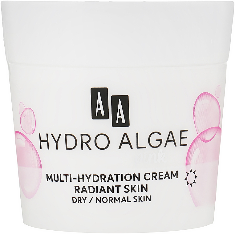 Денний мультизволожувальний крем для сухої й нормальної шкіри - АА Hydro Algae Pink Cream — фото N1