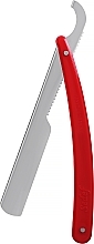 Небезпечна бритва із пластиковою ручкою, біла - Sedef Plastic Handle Straight Razor — фото N1