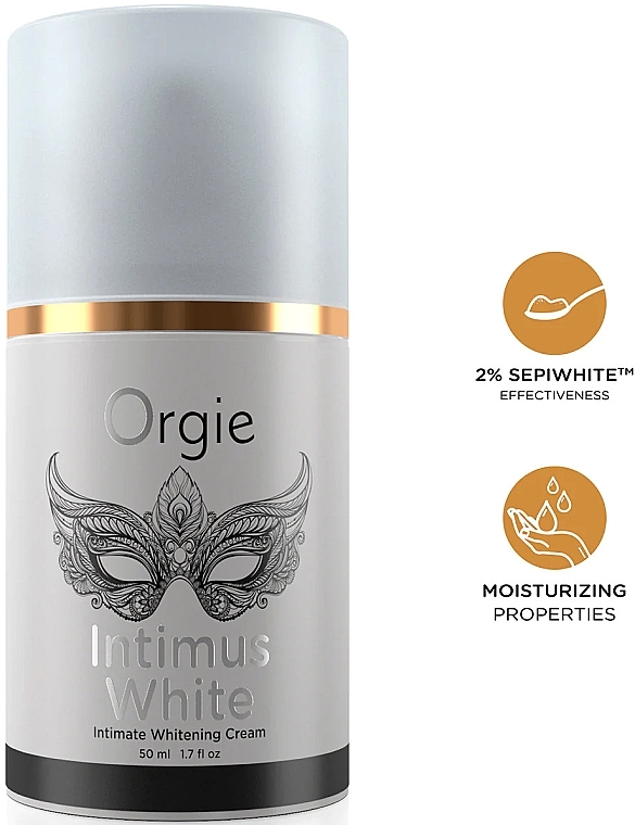 Збудливий крем з ефектом освітлення - Orgie Intimus White Intimate Whitening Cream — фото N2