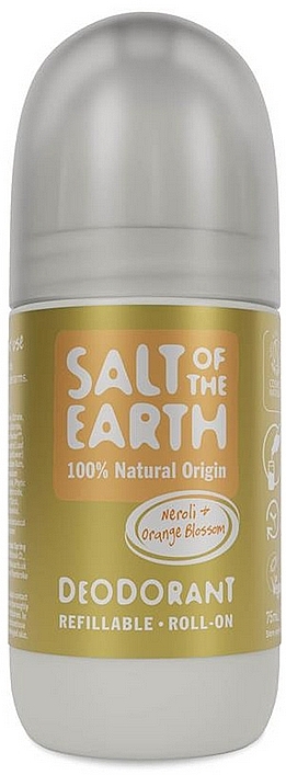 Натуральный шариковый дезодорант - Salt of the Earth Neroli & Orange Blossom Refillable Roll-On Deo — фото N1
