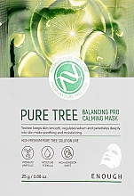 Парфумерія, косметика Тканинна маска з екстрактом чайного дерева - Enough Pure Tree Balancing Pro Calming Mask