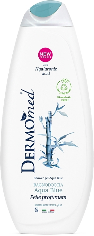 Гель для душу "Морська вода" - Dermomed Shower Gel Aqua Blue with Hyaluronic Acid — фото N1