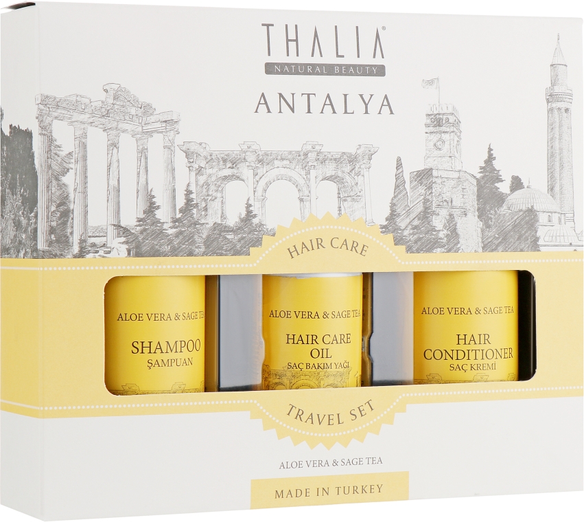 Дорожный набор для ухода за волосами - Thalia Antalya (sh/100ml + cond/100ml + oil/50ml)