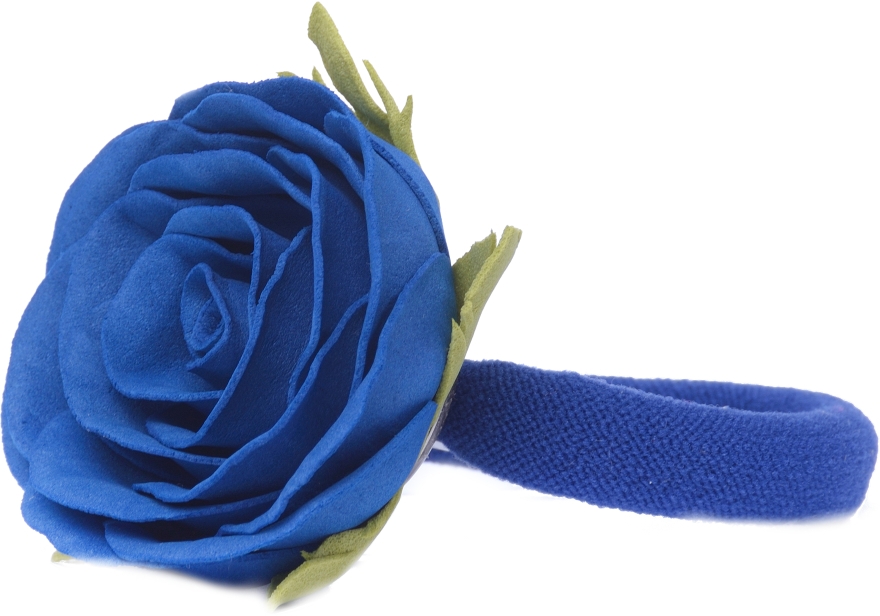 Резинка для волос ручной работы "Синяя роза" - Katya Snezhkova