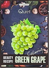 Духи, Парфюмерия, косметика Тканевая маска с экстрактом винограда - Quret Beauty Recipe Mask Green Grape Calming