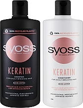 Набор для ломких волос - Syoss Keratin (shm/440ml + cond/440ml) — фото N2
