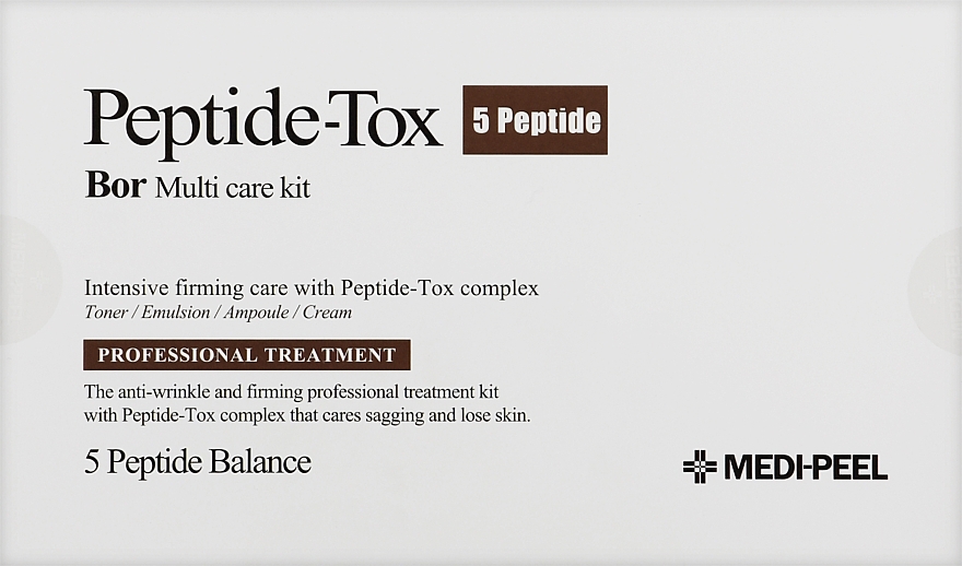 Набор - Medi Peel Bor-Tox 5 Peptide Multi Care Kit (toner/30ml + emulsion/30ml + ser/30ml + cr/50g) — фото N1