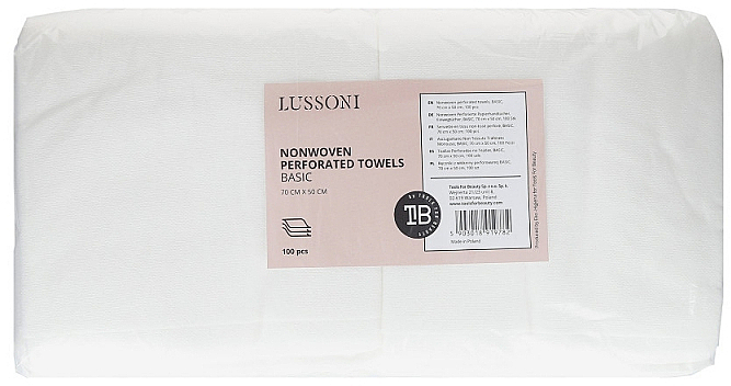 Одноразовые нетканые перфорированные полотенца, 70х50 см - Lussoni Nonwoven Perforated Towels — фото N1