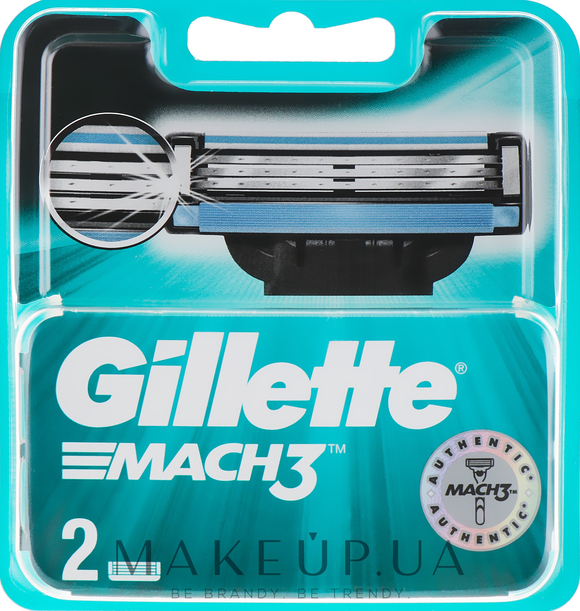 Сменные кассеты для бритья, 2 шт. - Gillette Mach3 — фото 2шт