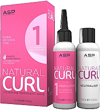 Набор - ASP Salon Professional Natural Curl Perm No.1 + Fix (neitraliser/100ml+hair/lot/100ml) — фото N1