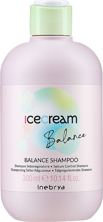 Шампунь для жирной кожи головы - Inebrya Ice Cream Balance Shampoo — фото N1