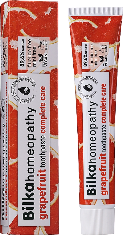 Гомеопатическая зубная паста "Грейпфрут" - Bilka Homeopathy Grapefruit Toothpaste — фото N2