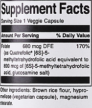 Пищевая добавка "5-Метил Тетрагидрофолат", 400 мг - Swanson Folate (5-Methyltetrahydrofolic Acid) — фото N4