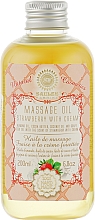 Массажное масло для тела "Клубника со сливками" - Saules Fabrika Massage Oil — фото N1