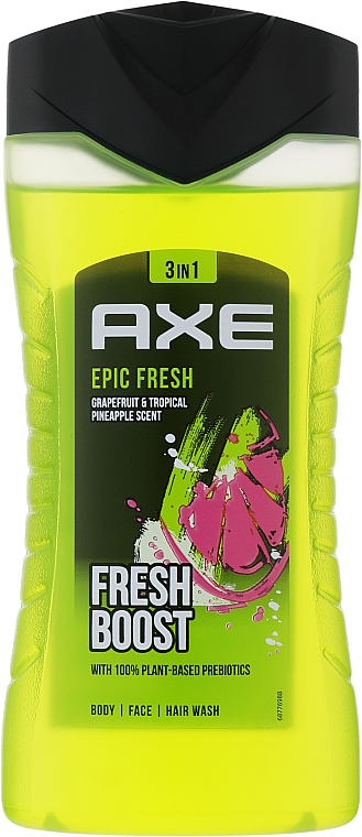 Гель для душа 3 в 1 - Axe Epic Fresh Boost 3 In1 Formula Body, Face And Hair Wash