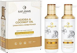 Парфумерія, косметика Набір: шампунь і кодиціонер "Jojoba & Coconut Oil" - Naturavis Jojoba & Coconut Oil Shampoo & Conditioner Set (shm/500ml + cond/500ml)