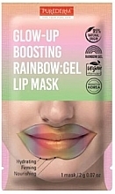 Гелевая маска для губ - Purederm Glow-Up Boosting Rainbow Gel Lip Mask — фото N1