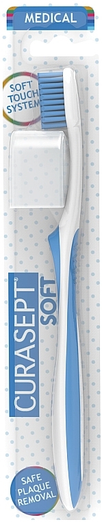 Зубная щетка "Soft Medical" мягкая, голубая - Curaprox Curasept Toothbrush Blue — фото N3