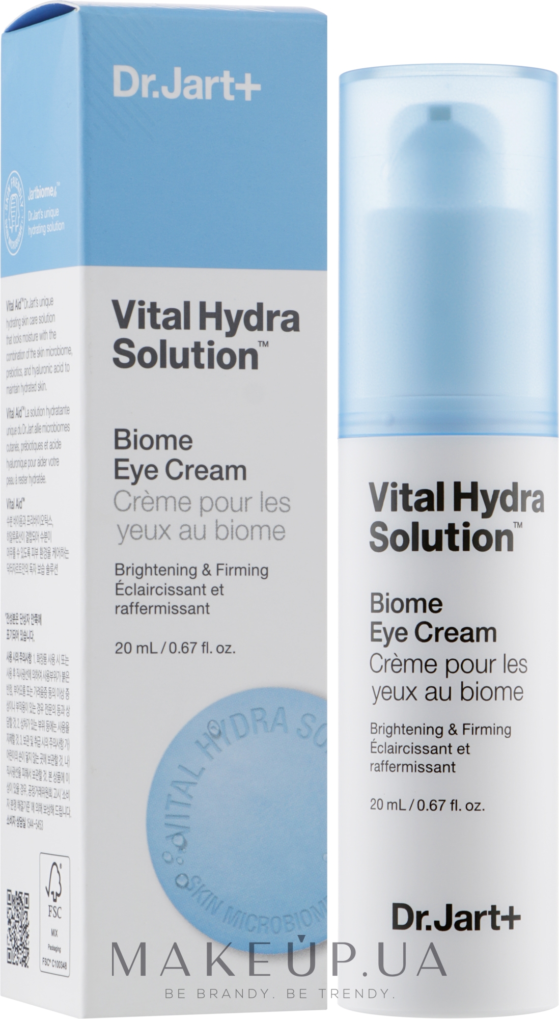 Зволожувальний крем для очей з пробіотиками - Dr. Jart+ Vital Hydra Solution Biome Eye Cream — фото 20ml