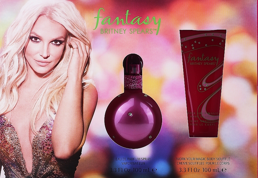 Britney Spears Fantasy - Набор (edp/100ml + b/souffle/100ml) — фото N1