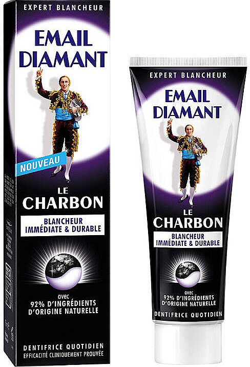 Відбілювальна зубна паста з деревним вугіллям - Email Diamant Le Charbon — фото N1