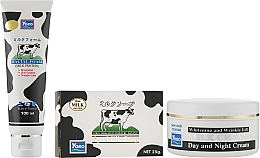 Набор косметический - Yoko Milk Facial Set (foam/100ml + soap/80g + f/cr/50ml) — фото N2